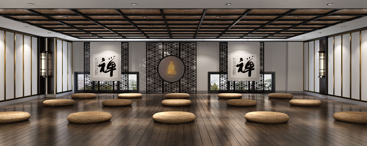  西安500平新中式風(fēng)格禪茶會(huì)所裝修設(shè)計(jì)效果圖
