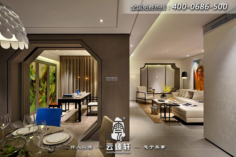 電視背景墻和八角門(mén)套裝修圖片