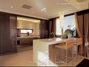 新中式裝修廚房廚柜用什么柜門更體現中國式風格