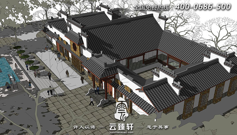 兩進(jìn)兩層四合院設(shè)計(jì)圖