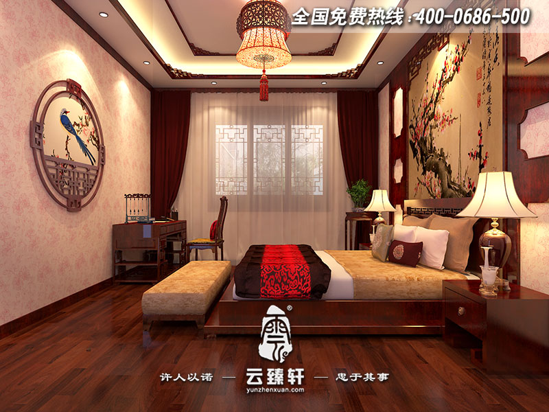 中式別墅小女兒房間設(shè)計(jì)效果圖